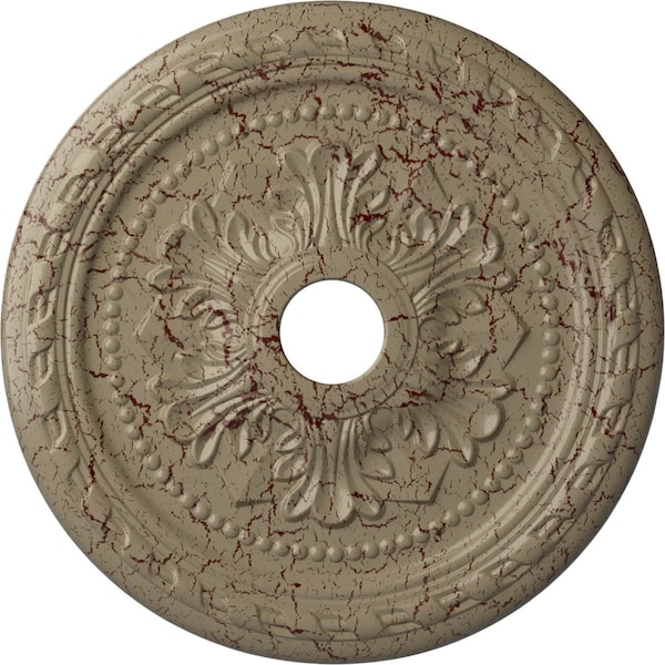 Ekena Millwork Palmetto Medallion (Canopies up to 3 5/8"), 23 5/8"OD x 3 5/8"ID x 1 5/8"P, Gobi Desert Crackle CM23PMGDC - main